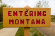 4/29/2019 Montana, USA - Welcome to Montana state road sign