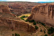 Panoramic of Canyon de Chelly National Monument, Arizona, one of longest inhabited areas of N America