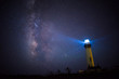 Milky way over the Pigeon point lighthouse, California