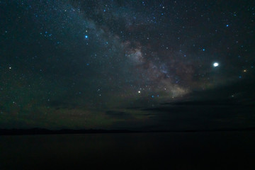 Wall Mural - Milky way over Yellowstone national park