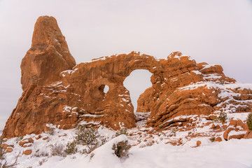 Wall Mural - Beautiful arches national park during winter