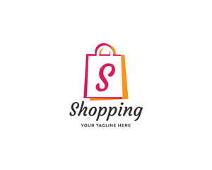 Wall Mural - Shopping logo design