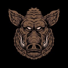 Wall Mural - Boar head vector illustration