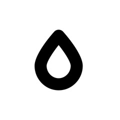 Wall Mural - Water Icon. Rain Drop Vector Illustration, Aquatic Signage. Liquid Symbol for Design and Websites, Presentation or Mobile Application