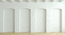 Dark Background Brick Arches Loft Wall