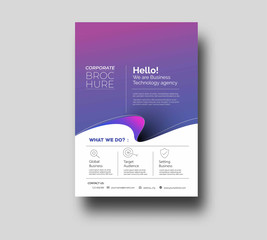 Canvas Print - Flyer & Poster Cover Design in A4 Size Template Illustration.