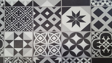 Vintage Ceramic Tile Texture Black White Ceramic Tiles Wall Background