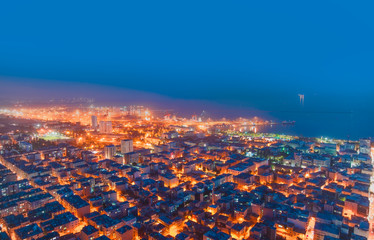 Wall Mural - Mersin City and port at night