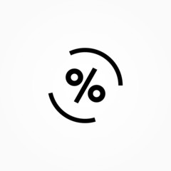 Poster - percentage icon design vector illustration