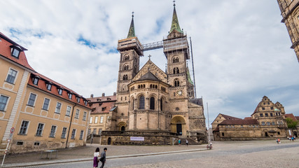 Wall Mural - Bamberg Cathedral, or Dom, during the renovation in Bamberg