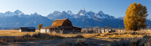 John Moulton Barn Within Mormon Row Historic District In Grand Teton National Park, Wyoming - The Most Photographed Barn In America