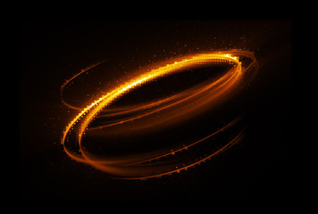 Wall Mural - Glow swirl light effect. Circular lens flare. Abstract rotational lines. Power energy element. Luminous sci-fi. Shining neon lights cosmic abstract frame. Magic round frame. Swirl trail effect. Glint
