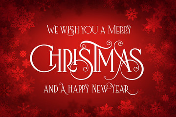 Wall Mural - We wish you a Merry Christmas and a Happy New Year