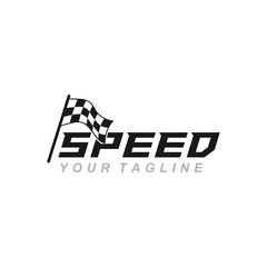 Wall Mural - race flag logo icon, simple design illustration vector