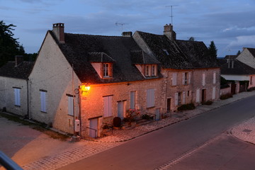 Poster - Provins, Frankreich, abends