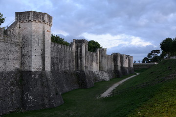 Canvas Print - Stadtmauer und Wehrturm in Provins, Frankreich