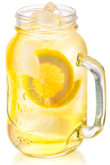 Sticker - Iced lemonade in mason jar, paths