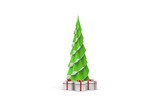 Fototapeta Panele - Decoration Christmas Tree 3D Rendering