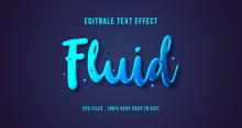 3D Fluid Text Effect, Editable Text