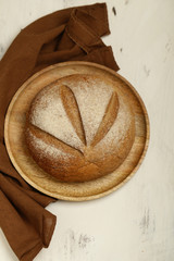 Poster - natural homemade whole grain rye bread