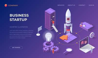 Sticker - Landing page for business startup