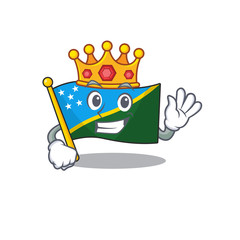 Sticker - Flag solomon island Scroll A stylized of King on cartoon character design