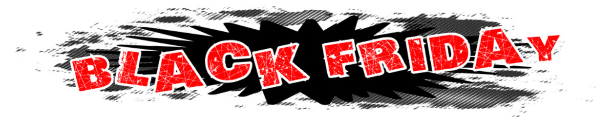 Sticker - Black Friday Splat Cartoon Style Web Banner