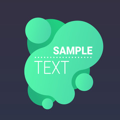 Poster - dynamical green gradient form abstract banner flowing liquid shape fluid color badge modern graphic element copy space vector illustration