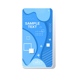 Poster - web template dynamical colorful gradient abstract banner flowing liquid shape fluid color smartphone screen online mobile app memphis style vector illustration