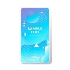 Poster - web template dynamical colorful gradient abstract banner flowing liquid shape fluid color smartphone screen online mobile app memphis style vector illustration