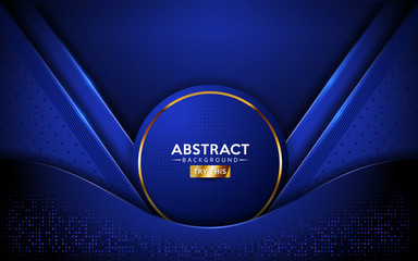 Wall Mural - abstract blue background with dynamic shape and lines.