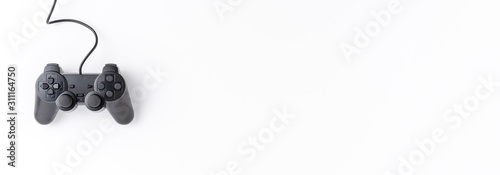 Fotomural Video game controller isolated on white background with copyspace