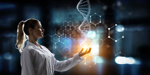 Wall Mural - innovative technologies in science and medicine . mixed media