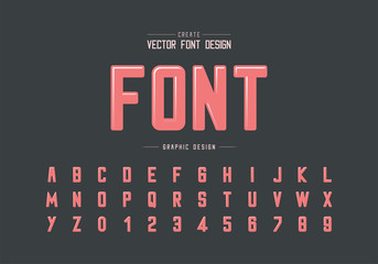Fototapete - Highlights font and round alphabet vector, Typeface and letter number design