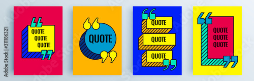 Fotomural Quote frames blank templates set