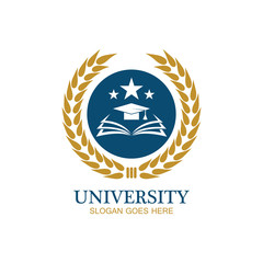 Wall Mural - University, Academy, School and Course logo design template