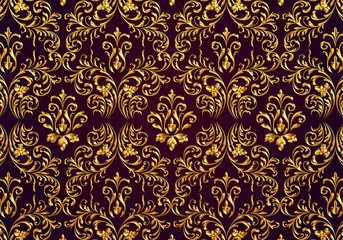 Wall Mural - Vintage ornament. Decorative background. Metallic golden pattern.