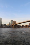 Fototapeta Most - brooklyn bridge and lower manhattan, brooklyn bridge in new york, manhattan, architecture, new york, city, brooklyn bridge, usa, nyc, landmark, new york city, transportation, river,