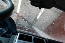 high pressure car wash interior view