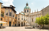 Fototapeta  - View of Duomo square in the historic center of Como, Italy.