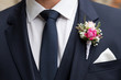 © HERREPIXX - groom with wedding bouquet of flowers