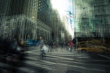 Original Artist Graphic New York City Street Scene Photo Manipulation	