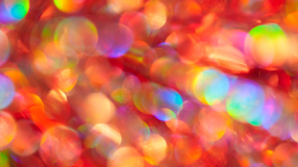 Aufkleber - Red glitter vintage lights background. defocused