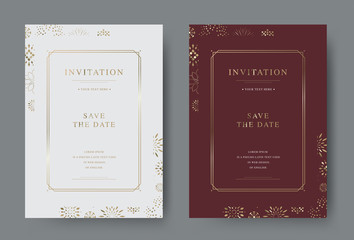Wall Mural - set of vintage luxury vector invitation card