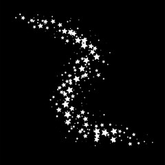 Poster - White star way on black background vector illustration