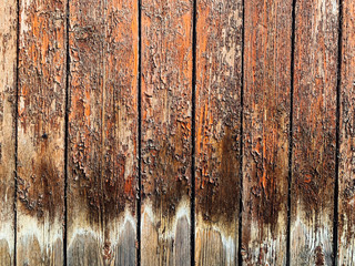 Wall Mural - Old wooden vintage wall loft structure boards as background