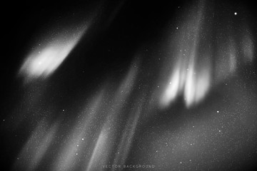 Sticker - Night starry sky, Milky Way. Galaxy in space. Black white background