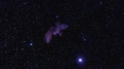 Wall Mural - A whimsicle and colorful nebula in deep space