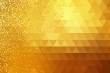 Wall Mural - Vector abstract Golden triangular background, Golden triangles