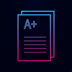 Poster - School marks nolan icon. Simple thin line, outline vector of school icons for ui and ux, website or mobile application